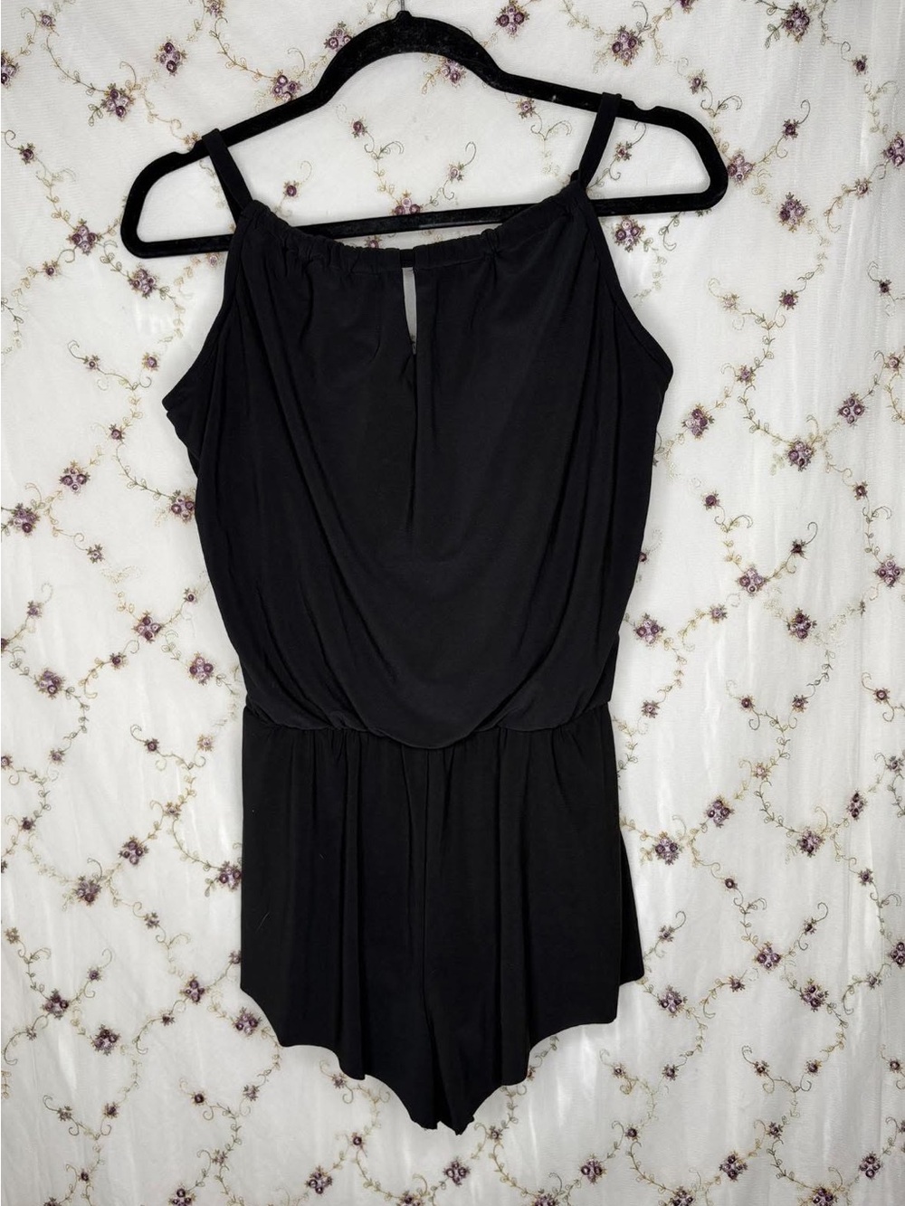 Aqua Green Black Sleeveless Romper